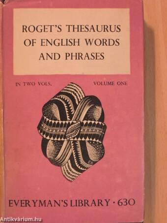 Roget's Thesaurus of English Words and Phrases I. (töredék)