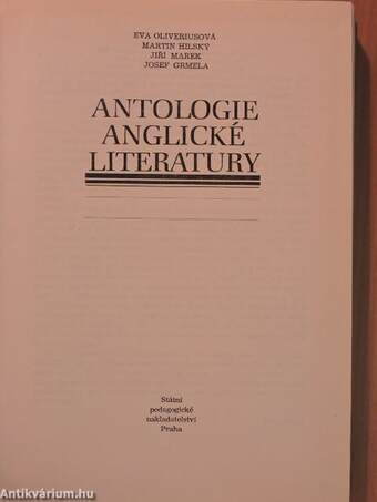 Antologie anglické literatury