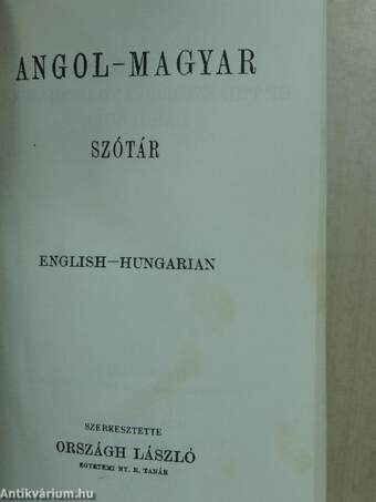 Angol-magyar szótár