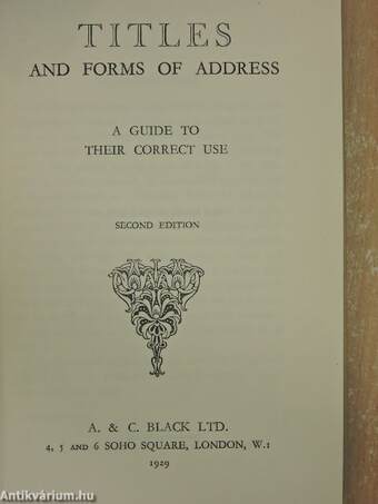 Titles and Forms of Address