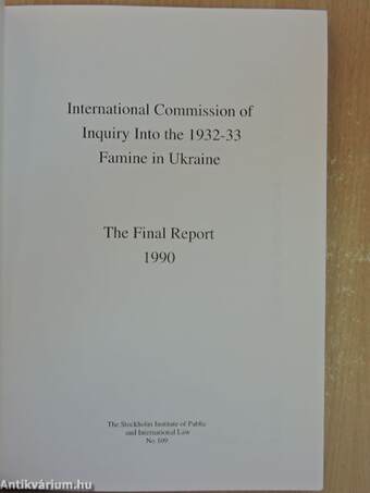 International Commission of Inquiry Into the 1932-33 Famine in Ukraine