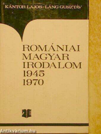 Romániai magyar irodalom 1945-1970