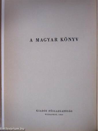 A magyar könyv