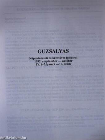 Guzsalyas 1992. szeptember-október