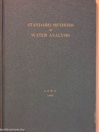 Standard Methods for the Examination of Water and Sewage