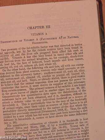 Report on the Present State of Knowledge of Accessory Food Factors (Vitamins)