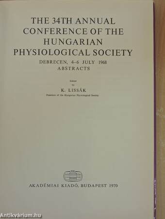 The 34th Annual Conference of the Hungarian Physiological Society