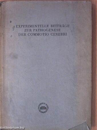 Experimentelle beiträge zur pathogenese der commotio cerebri