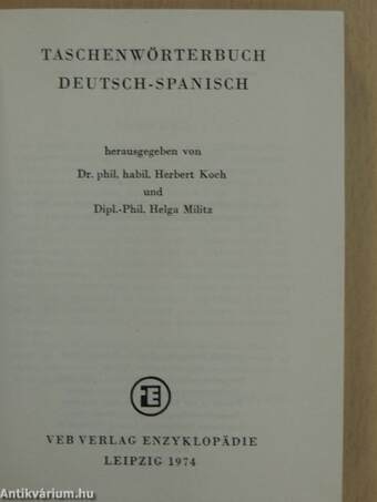 Taschenwörterbuch Deutsch-Spanisch