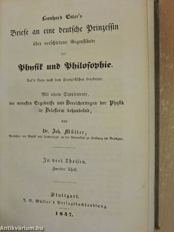 Physikalische Briefe für Gebildete aller Stände I-III. (gótbetűs)