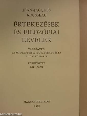 Értekezések és filozófiai levelek