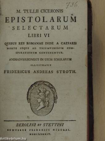 M. Tullii Ciceronis Epistolarum Selectarum VI. (töredék)