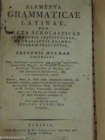 Elementa Grammaticae Latinae