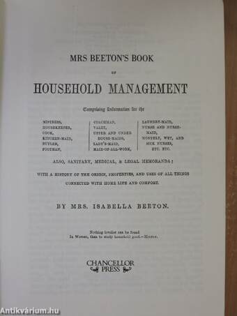 Mrs Beeton's Book of Household Management