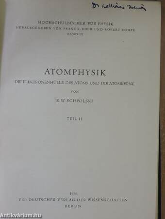 Atomphysik II.