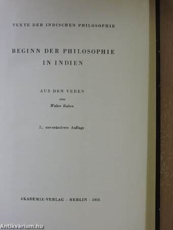 Beginn der Philosophie in Indien