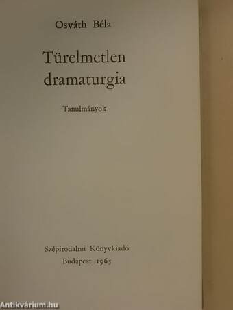 Türelmetlen dramaturgia