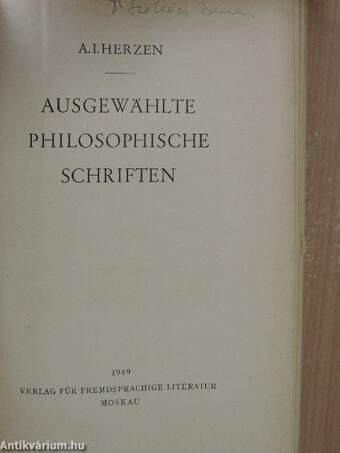 Ausgewählte Philosophische Schriften