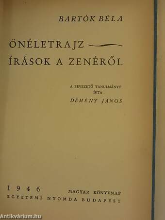 Önéletrajz - Írások a zenéről