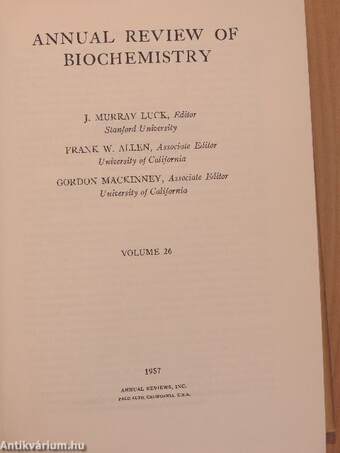 Annual Review of Biochemistry 1957