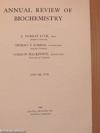 Annual Review of Biochemistry 1948