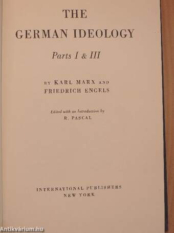 The German Ideology I-III.