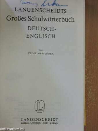 Langenscheidts Großes Schulwörterbuch