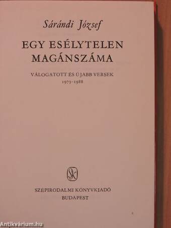 Egy esélytelen magánszáma