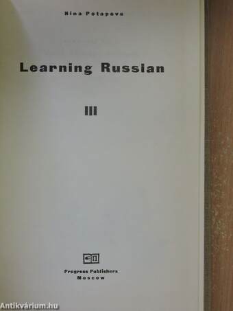 Learning Russian III.