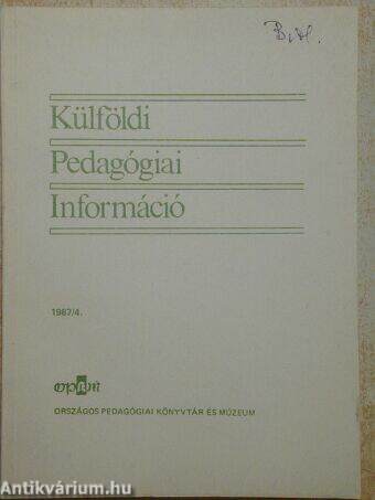 Külföldi pedagógiai Információ 1987/4.