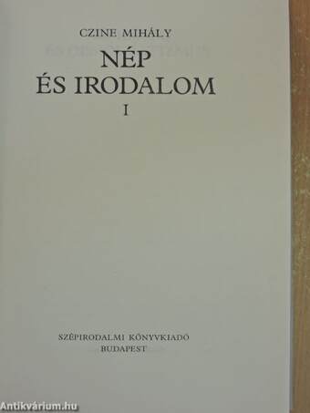 Nép és irodalom 1-2. 