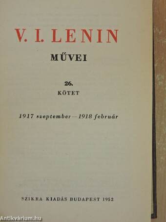 V. I. Lenin művei 26.