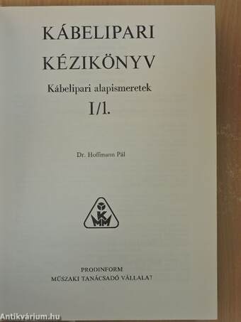 Kábelipari kézikönyv I/1-2.