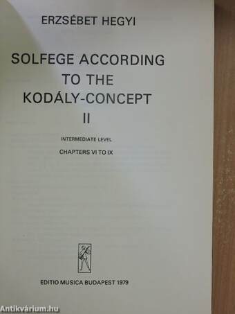 Solfege according to the Kodály-concept II. (töredék)