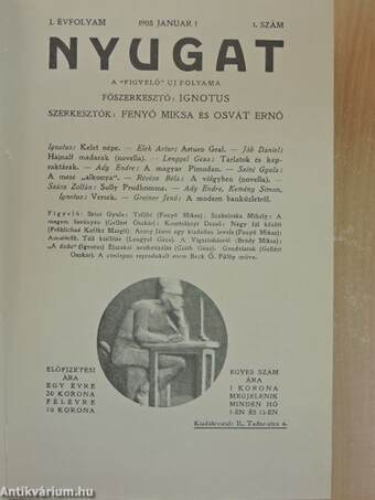 Nyugat 1908. I-II.