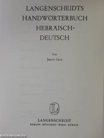 Langenscheidts Handwörterbuch Hebräisch-Deutsch