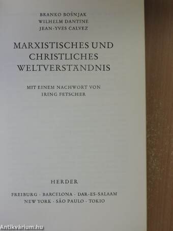 Marxistisches und Christliches Weltverständnis