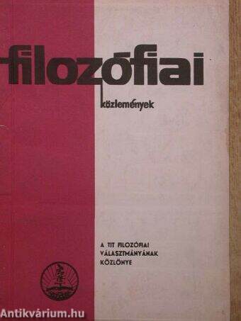 Filozófiai közlemények 1971/1.