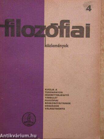 Filozófiai közlemények 1965/1.