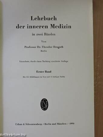 Lehrbuch der Inneren Medizin I.