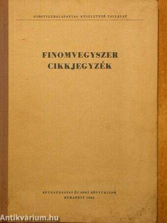 Finomvegyszer cikkjegyzék