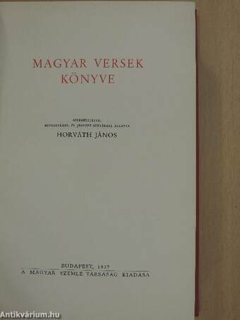 Magyar Versek Könyve