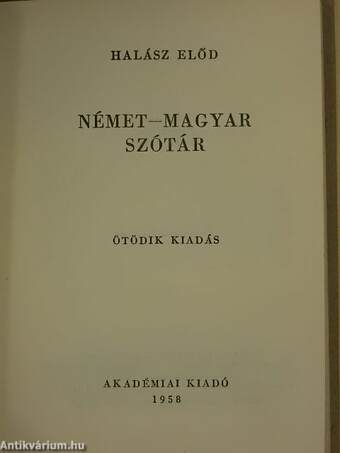 Német-magyar szótár