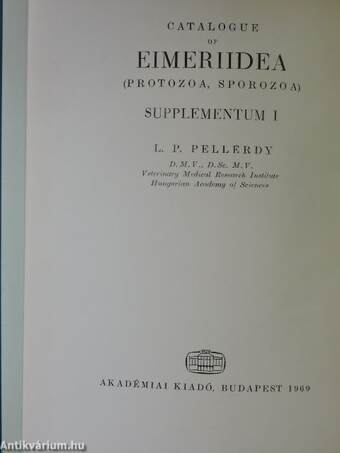 Katalog der Eimeriidea/Catalogue of Eimeriidea