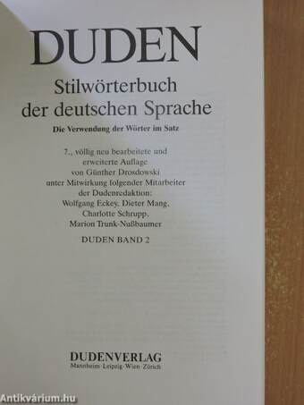 Duden 2 - Das Stilwörterbuch