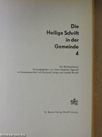 Die Heilige Schrift in der Gemeinde 4.