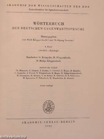 Wörterbuch der deutschen Gegenwartssprache 6.