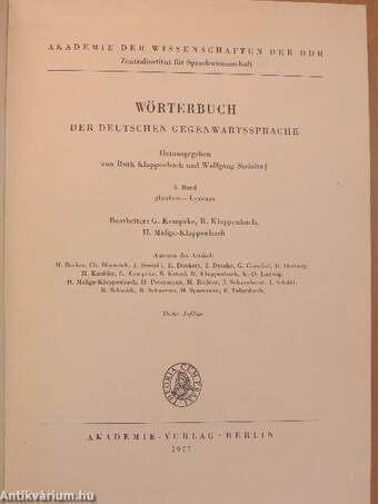 Wörterbuch der deutschen Gegenwartssprache 3.