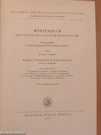 Wörterbuch der deutschen Gegenwartssprache 2.