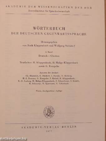 Wörterbuch der deutschen Gegenwartssprache 2.